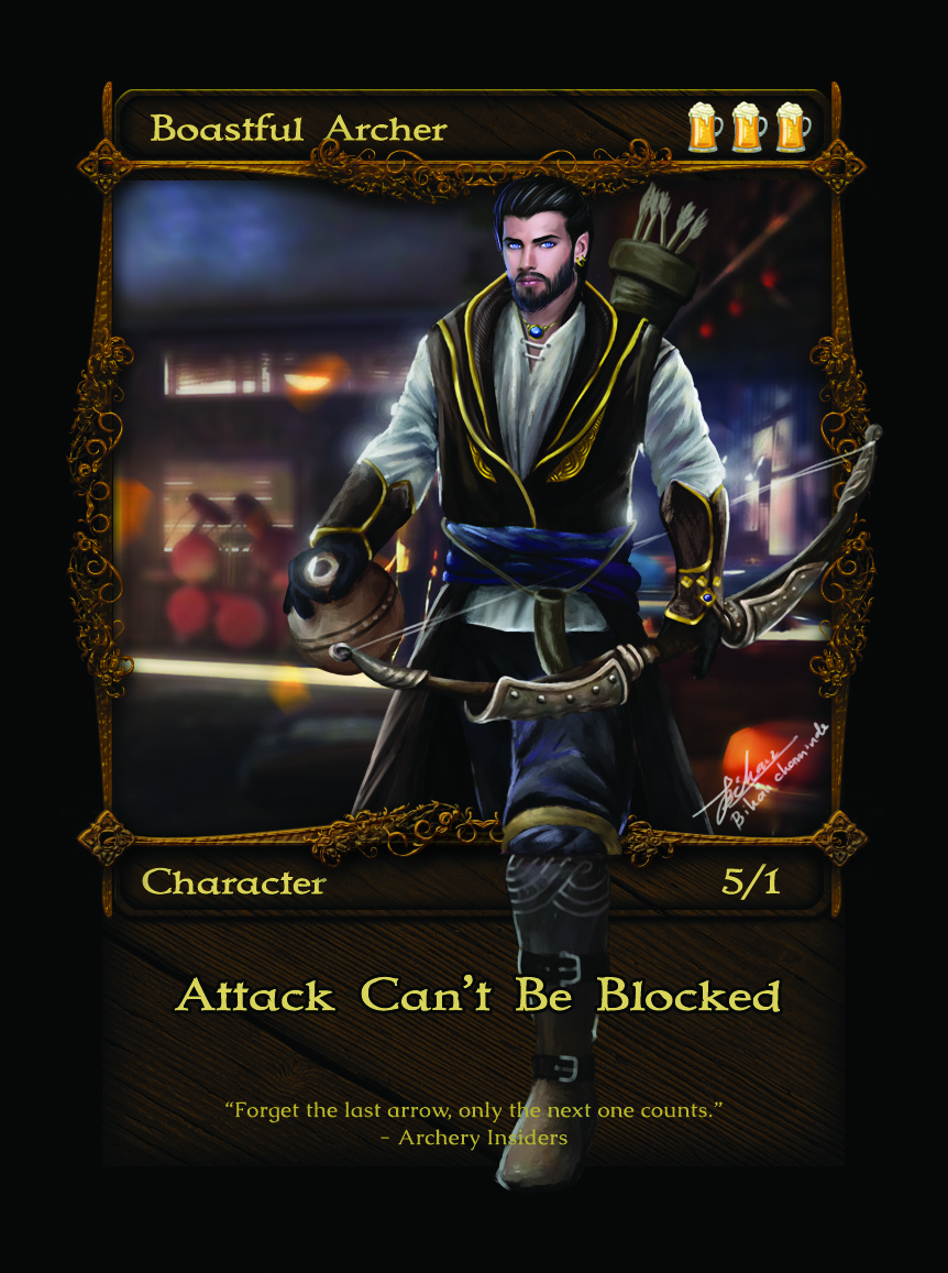 boastful archer card